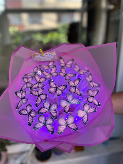 AMOR NOVA LED Işıklı Kelebek Buketi